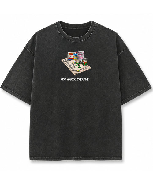 Vintage Fade Wash Oversized T-shirt Front Design