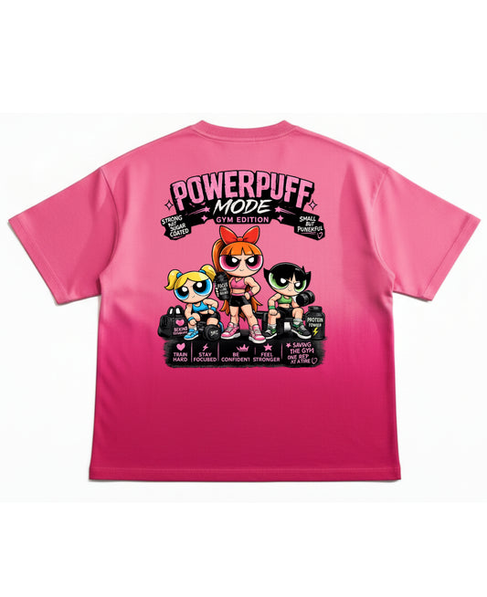 Pink Sunfade Ombré Wash Boxy Fit T-shirt Back Design